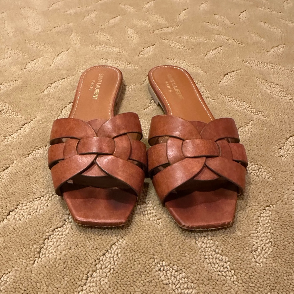 Saint Laurent Tribute Flat Sandals - Picture 3 of 7